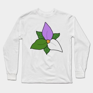 Genderqueer pride flower Long Sleeve T-Shirt